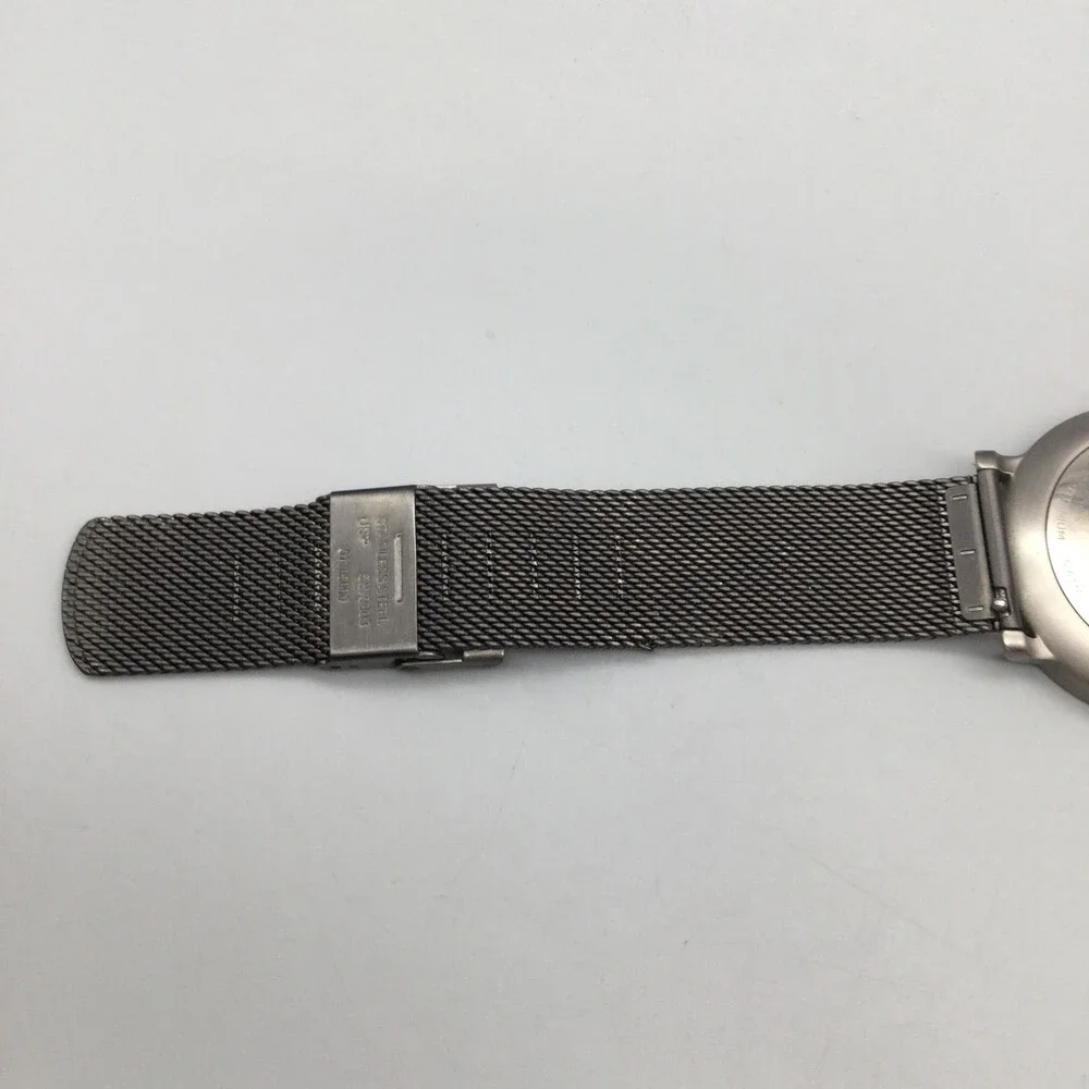 Skagen Hagen SKW6307 Mens Watch 40mm Gray Dial Titanium Mesh Date New Battery